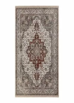 Agadir Medaljong Cream/Rost – Gångmatta