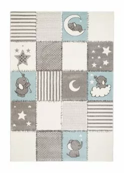 Atlas Cute Elephant Turkos – Barnmatta