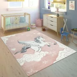 Atlas Enhörning Rosa – Barnmatta