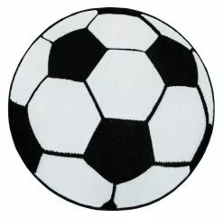Atlas Fotboll Svart/Vit – Rund Barnmatta