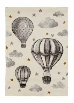 Atlas Luftballong Grå/Vit – Barnmatta