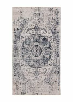 Cleo Medaljong Creme/Grå – Gångmatta