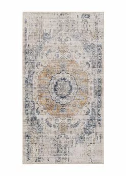 Cleo Medaljong Grå/Guld – Gångmatta