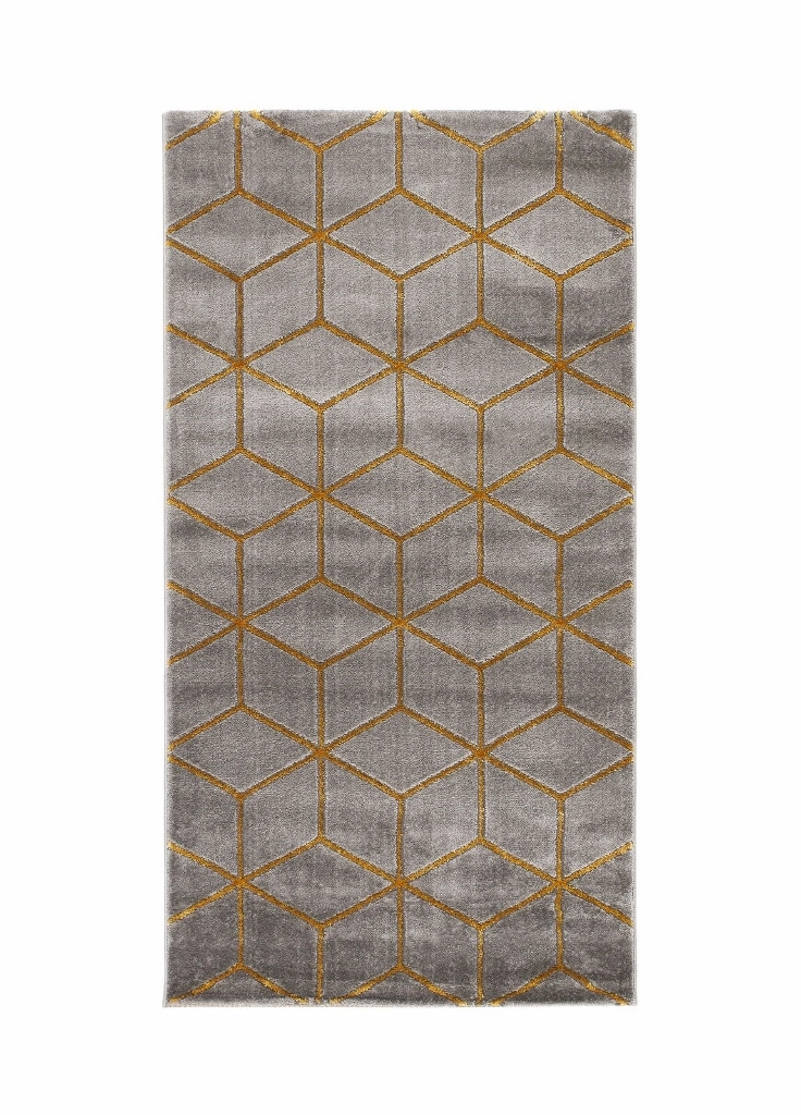 Diamond Cube Antracit/Guld – Gångmatta