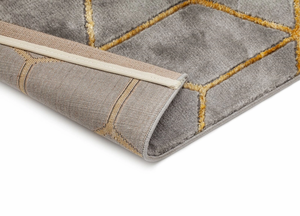 Diamond Cube Antracit/Guld – Gångmatta - Bild 4