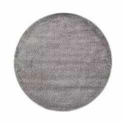 Enjoy Plain Grå – Rund Matta