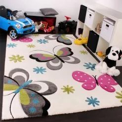 Fjäril Vit – Barnmatta