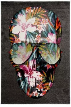 Groovy Skull Grå – Barnmatta 160*230cm