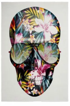 Groovy Skull Vit – Barnmatta 160*230cm