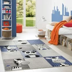 Indigo Animals Blå – Barnmatta