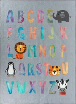 Play Alfabet Grå – Barnmatta