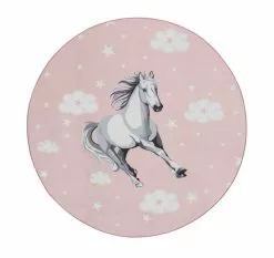 Play Häst Rosa – Rund Barnmatta