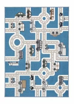 Vägmatta Gummerad Blå – Barnmatta